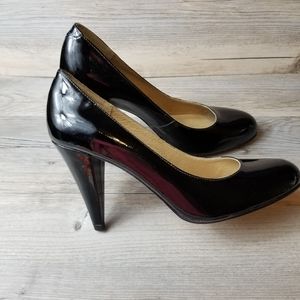 Rowen Black Patent Leather Pump Heels